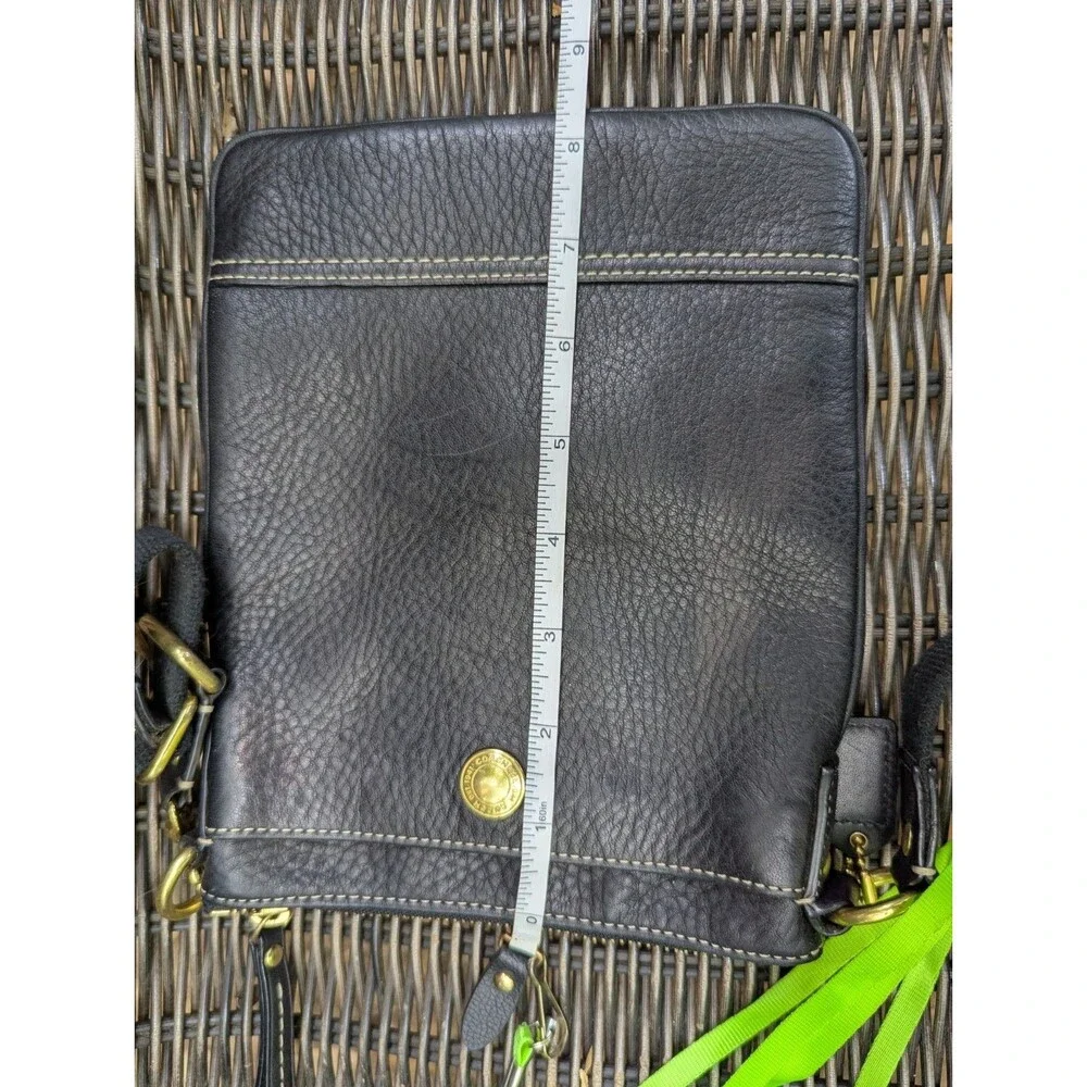 Y2K Coach 10285 Black Pebbled Leather Crossbody Swing Pack Shoulder Bag Purse